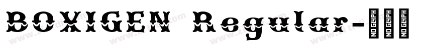 BOXIGEN Regular字体转换